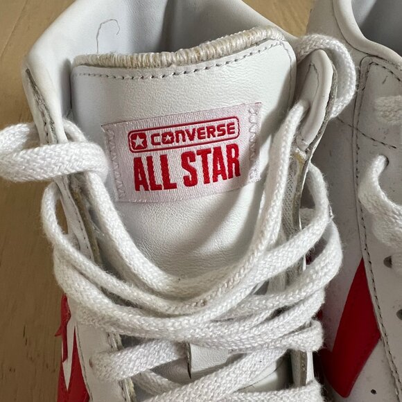 Converse Pro Leather Hi All-Stars White/University Red - Picture 6 of 9